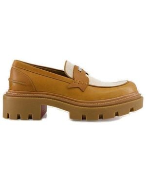 Christian Louboutin Moc University Slip-On Loafers - Brown