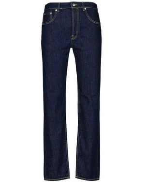 KENZO Logo Patch Slim Jeans - Blue