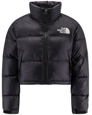 The North Face Nuptse Cropped Padded Jacket - Black
