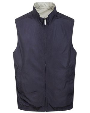 Canali Reversible Vest Jacket - Blue