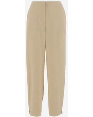 Giorgio Armani Relaxed Fit Pants - Natural