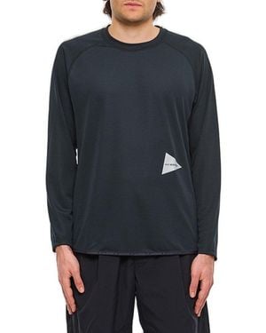 and wander Logo Printed Long-Sleeved T-Shirt - Black