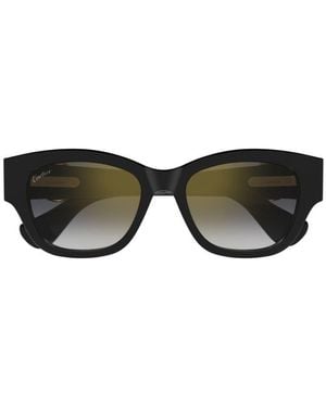 Cartier Rectangle Frame Sunglasses - Brown