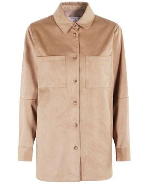 Urbancode Button-Up Long Sleeve Top - Natural