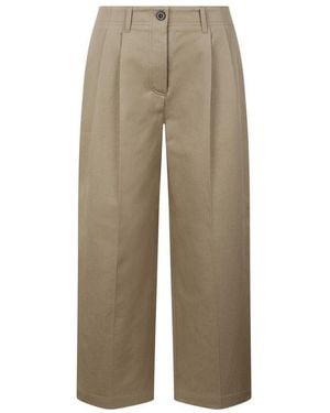 TOTEME Wide-Leg Trousers - Natural