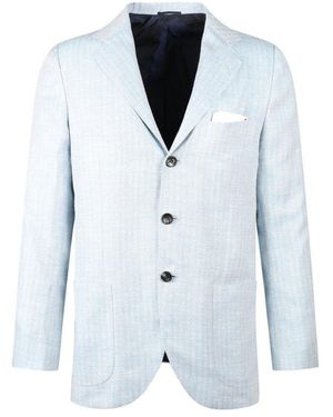 Kiton 3 Buttons Blazer - Blue