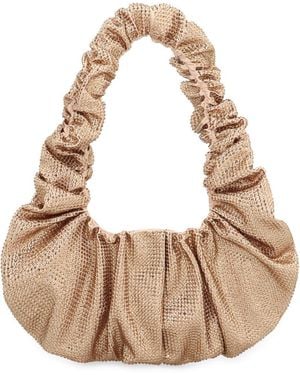 GIUSEPPE DI MORABITO Embellished Ruched Detailed Tote Bag - Natural