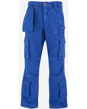 Cultura Multi-Pocket Cargo Trousers - Blue