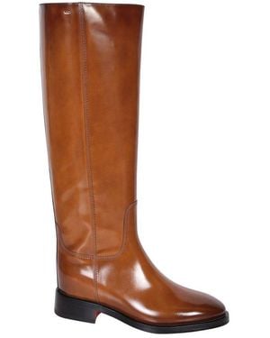 Santoni Knee-High Riding Boots - Brown
