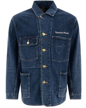 Human Made Denim Coverall Buttoned Overshirt - Blue