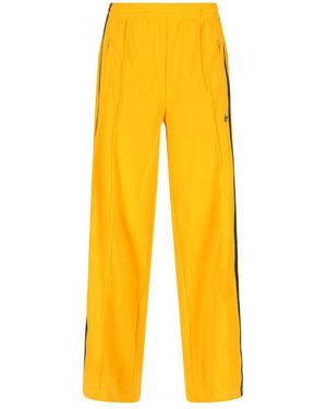 adidas Originals Logo Detailed Straight-Leg Trousers - Yellow