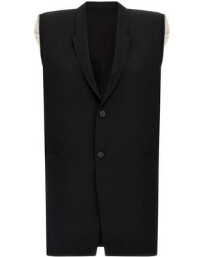 Rick Owens Gile Dirt Tailored Sl Waistcoat - Black