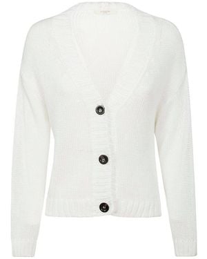 Zanone Buttoned Knit Cardigan - White