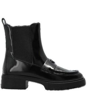 COACH Louisa Logo Patch Boots - Black