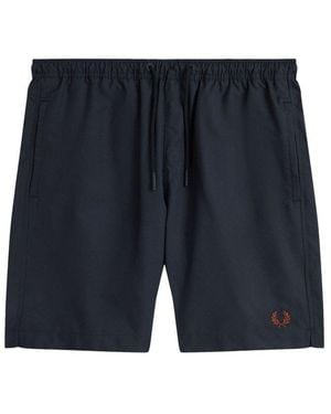 Fred Perry Drawstring Swim Shorts - Blue