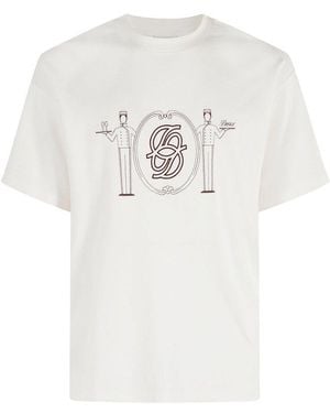 Drole de Monsieur Graphic Printed Crewneck T-Shirt - White