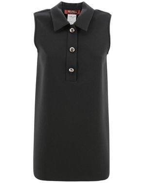 Max Mara Sleeveless Polo Shirt - Black