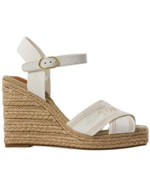 Tommy Hilfiger Wedge Heel Espadrille Sandals - Natural