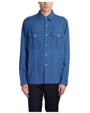 Aspesi Glenn Long-Sleeved Shirt - Blue