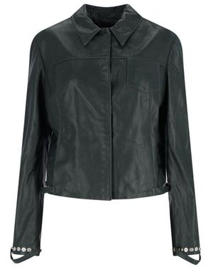 Paloma Wool Ginevra Leather Coat in Black | Lyst