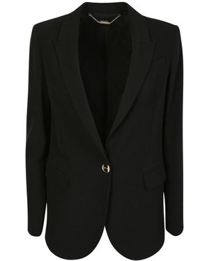 Liu Jo Long Sleeved Single-Breasted Blazer - Black
