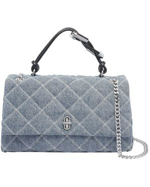 Marc Jacobs Quilted Denim Dual Convertible Shoulder Bag - Grey