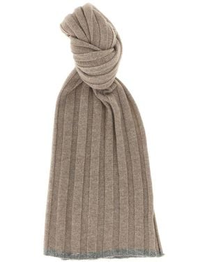 Brunello Cucinelli Knitted Finished Edge Scarf - Natural