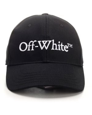 Off-White c/o Virgil Abloh Logo Embroidered Curved Peak Baseball Cap - Black