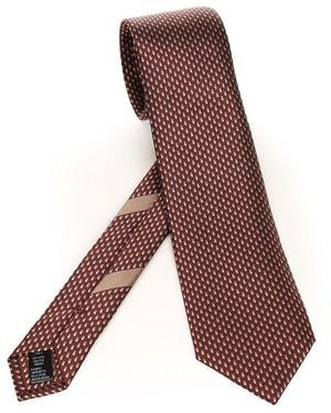 Dolce & Gabbana Micro Polka Dot Jacquard Tie - Brown