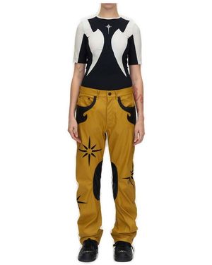 Kusikohc Contrasted Rider Tight Top - Yellow