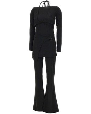 HELIOT EMIL Tie-Back Long Jumpsuit - Black