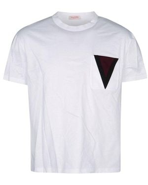 Valentino V Detailed Crewneck T-Shirt - White