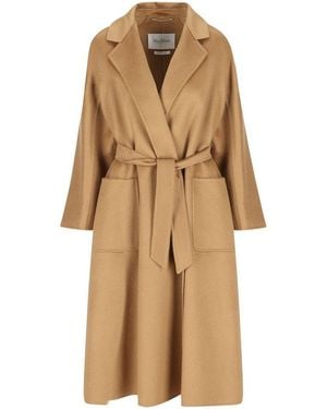 Max Mara Ludmilla Belted Long-Sleeved Coat - Natural