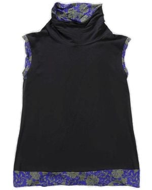 Dries Van Noten Floral-Printed Sleeveless Top - Black