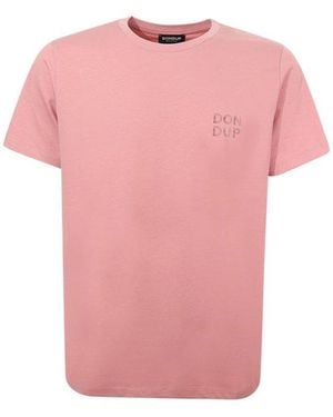 Dondup Logo Print Crewneck T-Shirt - Pink