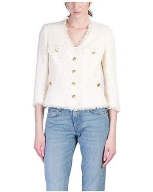 Tagliatore Dharma Three-Quarter Sleeved Jacket - Blue