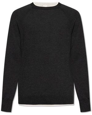 Eleventy Crew Neck Knit Top - Black