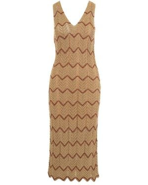 Twinset Knit Midi Dress - Natural