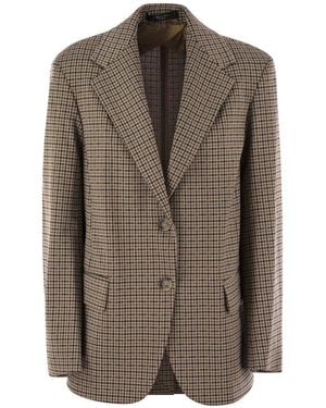Weekend by Maxmara Veletta Jacquard Jersey Blazer - Brown