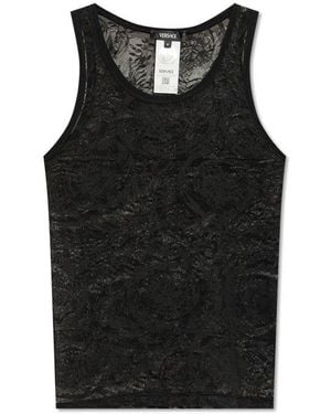 Versace Sleeveless Laced Vest - Black