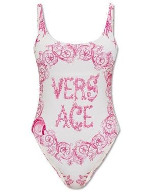 Versace Pattern-Printed One Piece Swimsuit - Pink