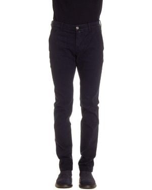 Jacob Cohen Bobby Logo Patch Slim-Fit Trousers - Blue