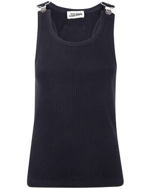 Jean Paul Gaultier Knitted Tank Top - Blue
