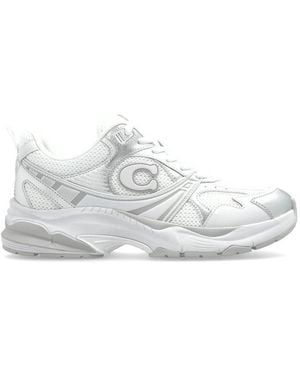COACH Logo Detailed Mesh Trainers - White