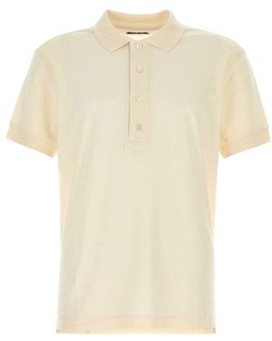 Tom Ford Straight Hem Polo Shirt - White