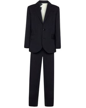 DSquared² Single-Breasted Wide-Leg Suit - Black