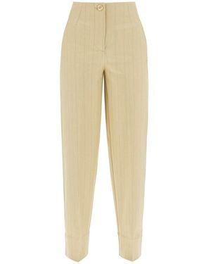 Ganni Striped Pattern Pants - Yellow