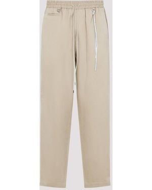 Mastermind Japan Skull Embroidered Trousers - Natural