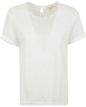 Zimmermann Crush Embellished Crewneck T-Shirt - White