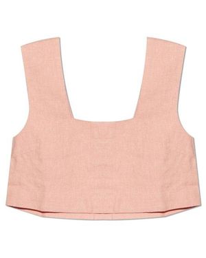 Posse Minimalist Sleeveless Crop Top - Pink